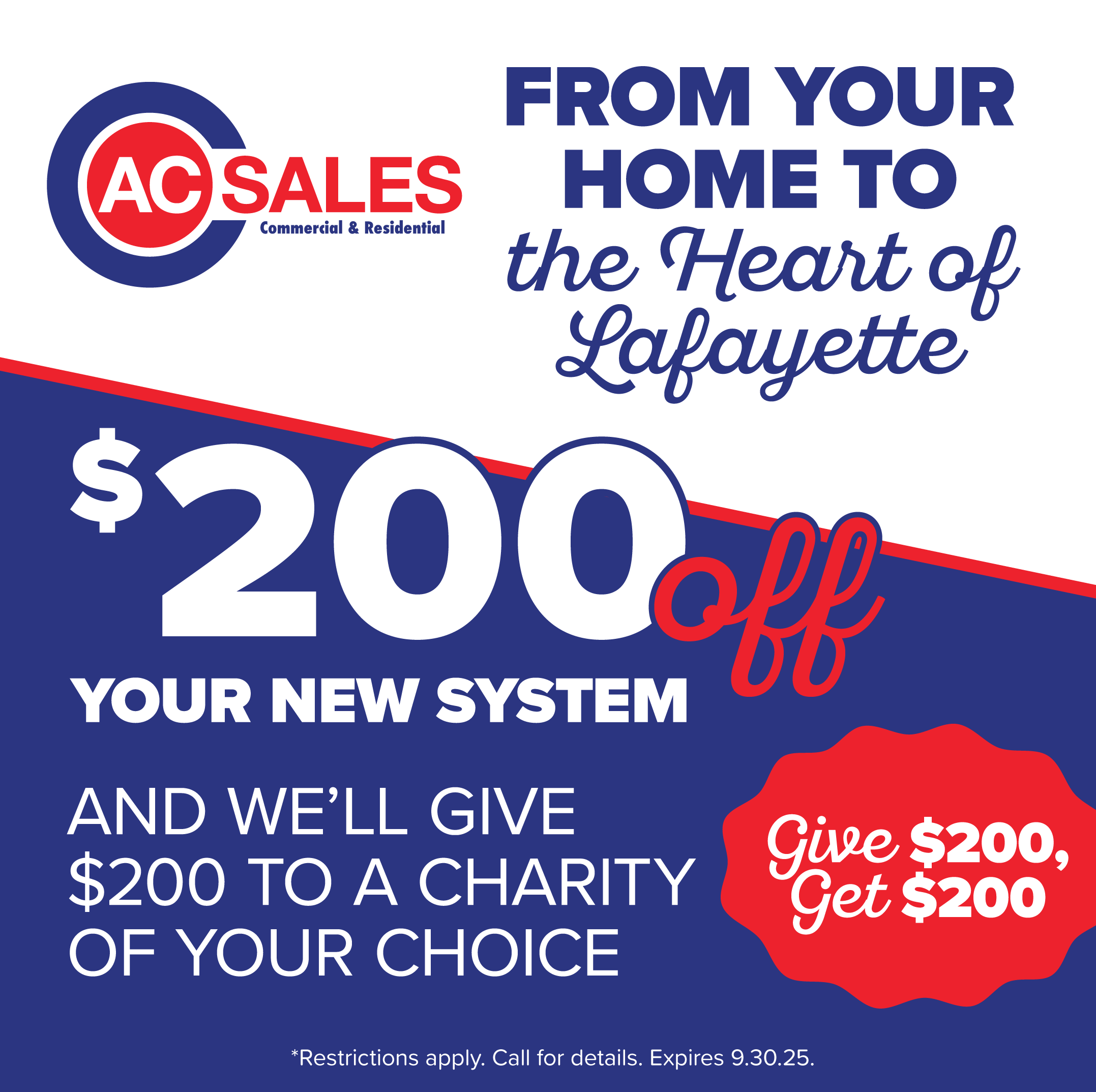 Save money on your services in Lafayette LA.